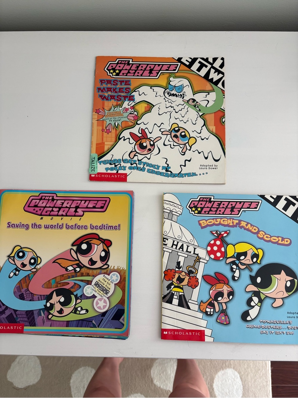 Scholastic Powerpuff Girls Books - Orange, Blue, Yellow & Pink Covers
